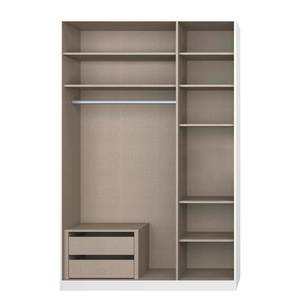 Armoire à portes battantes Alabama Blanc alpin - 136 x 229 cm - Premium - Sans portes miroir