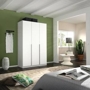 Armoire à portes battantes Alabama Blanc alpin - 136 x 210 cm - Premium - Sans portes miroir