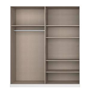 Drehtürenschrank Alabama Alpinweiß - 181 x 210 cm - Classic - Mit Spiegeltür/-en