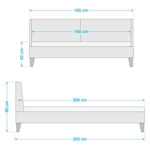 Gestoffeerd bed Nola 160 x 200cm