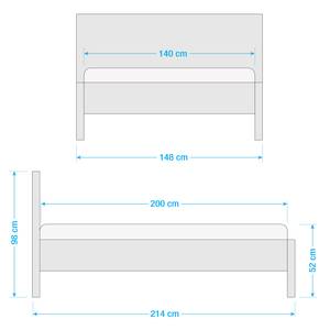 Houten bed Albon Kernbeuken - 140 x 200cm