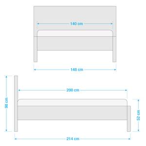 Houten bed Albon Wild eikenhout - 140 x 200cm