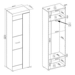 Ensemble d’entrée Liffre I (5 éléments) Bois manufacturé - 215 x 193 x 35 cm