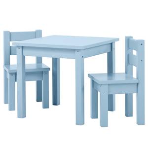 Table et chaises Mads (3 éléments) Bleu clair