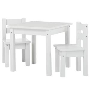 Table et chaises Mads (3 éléments) Blanc