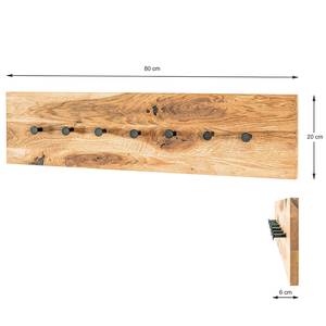 Wandkapstok Oderen I Bruin - Massief hout - 80 x 20 x 6 cm