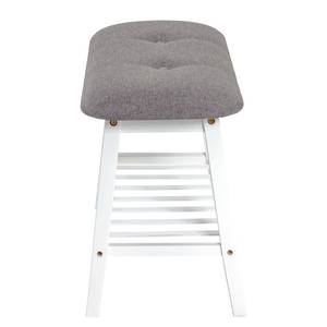 Banc d’entrée Stolk Bois massif - Blanc - Blanc - Largeur : 60 cm