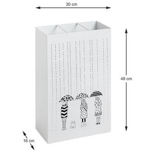 Schirmständer Le Perrier Metall - Weiß - Breite: 30 cm