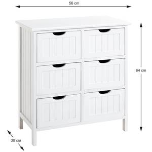 Commode La Hume I Bois massif - Blanc