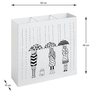 Porte-parapluie Le Perrier Métal - Blanc - Largeur : 50 cm