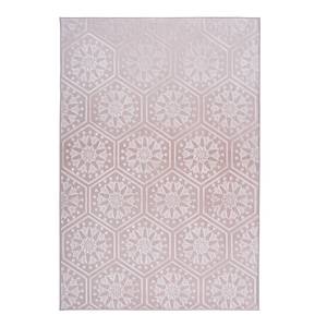Laagpolig vloerkleed Monroe 200 kunstvezels - Roze - 80 x 150 cm