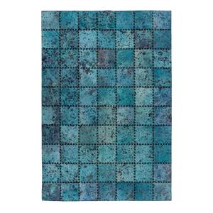 Laagpolig vloerkleed Voila 100 leer - Turquoise - 200 x 290 cm
