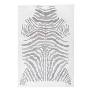 Hochflorteppich Rabbit Animal 400 Kunstfaser - Grau / Weiß - 120 x 160 cm