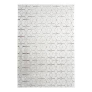 Laagpolig vloerkleed Vivica 125 kunstvezels - Taupe/wit - 80 x 150 cm