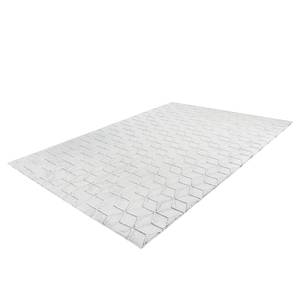 Laagpolig vloerkleed Vivica 125 kunstvezels - Wit/antracietkleurig - 120 x 160 cm