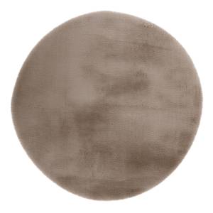 Hoogpolig vloerkleed Rabbit Light Rond kunstvezels - Taupe - Diameter: 160 cm