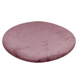 Hoogpolig vloerkleed Rabbit Light Rond kunstvezels - Roze - Diameter: 160 cm