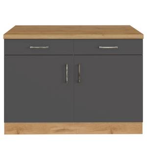 Unterschrank Sorrento I Grau / Wotaneiche Dekor - Breite: 100 cm