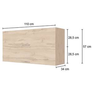 Hängeschrank Sorrento II Grau / Wotaneiche Dekor - Breite: 110 cm