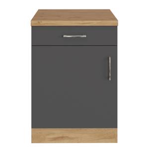 Unterschrank Sorrento I Grau / Wotaneiche Dekor - Breite: 50 cm