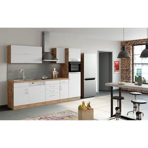 Keukenblok Sorrento VI Eikenhoutlook wotan/Wit - Zonder elektrische apparatuur