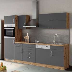 Keukenblok Sorrento VI Grijs/Eikenhoutlook wotan - Zonder elektrische apparatuur