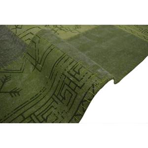 Laagpolig vloerkleed Lyrical II katoen - Groen
