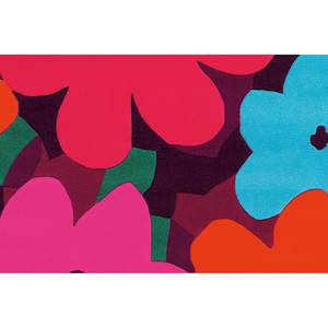 Laagpolig vloerkleed Sam Flowers I acryl - Roze - 140 x 200 cm