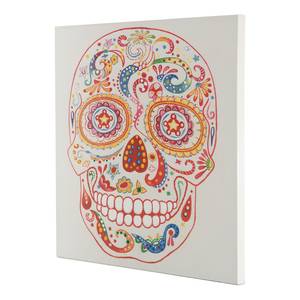 Impression sur toile Tête de mort Toile - Multicolore