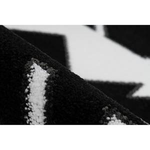 Laagpolig vloerkleed Broadway IV kunstvezels - zwart/wit - 80 x 150 cm