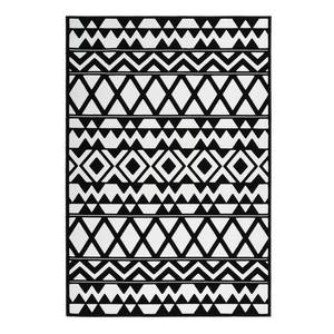 Laagpolig vloerkleed Esperanto VI kunstvezels - Zwart/wit - 160 x 230 cm