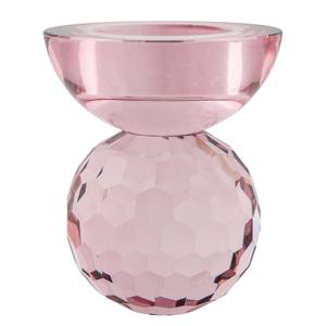 Bougeoir Burano Verre cristallin - Rose