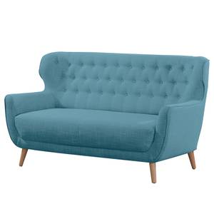 Sofa Mansac (2-Sitzer) Flachgewebe - Flachgewebe Gila: Marineblau
