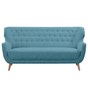 Sofa Mansac (3-Sitzer) Flachgewebe - Flachgewebe Gila: Marineblau