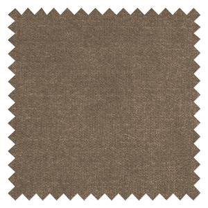 Canapé d’angle Beutin Tissage à plat - Tissu Olea: Taupe - Méridienne courte à droite (vue de face) - Avec fonction couchage