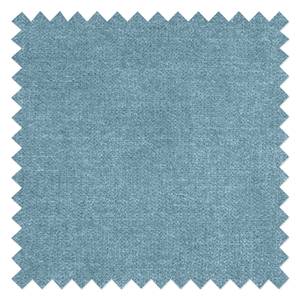 Canapé panoramique Beutin Tissage à plat - Tissu Olea: Bleu clair - Méridienne longue à droite (vue de face) - Avec fonction couchage