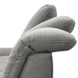 Canapé d’angle Boussay Tissu - Tissu Neli: Gris - Méridienne courte à gauche (vue de face) - Sans fonction couchage