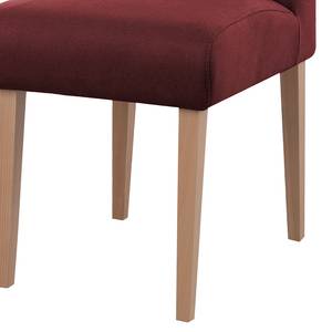 Gestoffeerde stoel Juillac vlakweefsel - Platweefsel Olea: Bordeaux