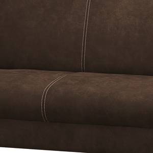 Sofa Gramont (3-Sitzer) Antiklederlook - Microfaser Priya: Dunkelbraun