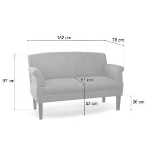 Sofa Gramont (2-Sitzer) Antiklederlook - Microfaser Priya: Braun