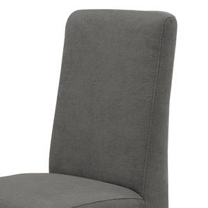 Chaise capitonnée Gramont Tissage à plat - Tissu Eteri: Gris