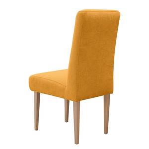 Chaise capitonnée Gramont Tissage à plat - Tissu Eteri: Jaune moutarde