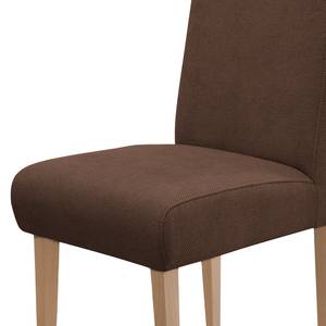 Gestoffeerde stoel Gramont vlakweefsel - Platweefsel Eteri: Bruin