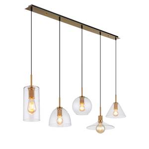 Hanglamp Adara II transparant glas/ijzer - 5 lichtbronnen