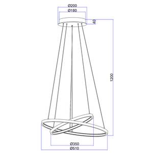 LED-hanglamp Ralph VI polypropeen/ijzer - 1 lichtbron