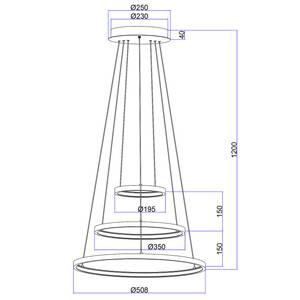 LED-Pendelleuchte Ralph VIII Polypropylen / Eisen - 1-flammig