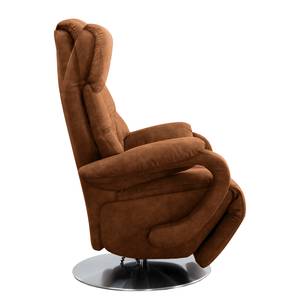 Relaxfauteuil Foulbec microvezel - Microvezel Priya: Cognackleurig - Relaxfunctie