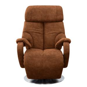 Relaxfauteuil Foulbec microvezel - Microvezel Priya: Cognackleurig - Relaxfunctie