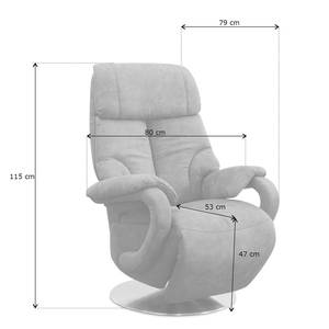 Fauteuil relax Foulbec Microfibre - Microfibre Priya: Taupe - Fonction relaxation