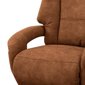 Relaxfauteuil Givors microvezel - Microvezel Priya: Cognackleurig - Relaxfunctie